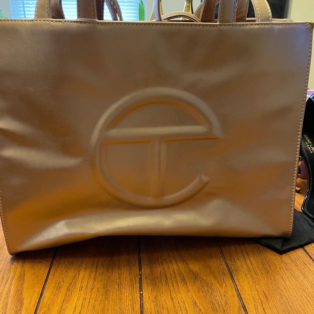 Telfar Medium copper colored bag